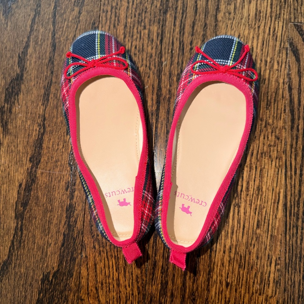 Crewcuts Tartan Plaid Ballet Flats - size 10T